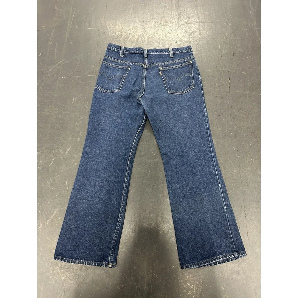 Vintage Levis 517 Bootcut Jeans Blue Mens 36x29 Orange Tab Straight Work USA 90s